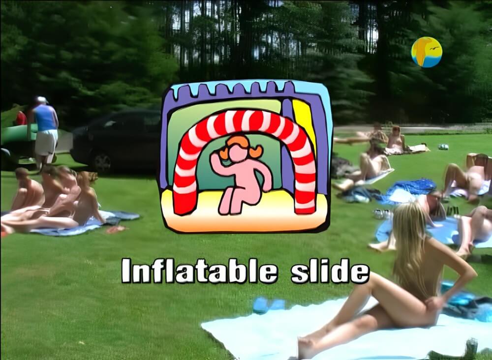 Naturist: Freedom: Inflatable Slide - nudism blog