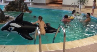 Indoor dolphin ride Full HD - nudism blog